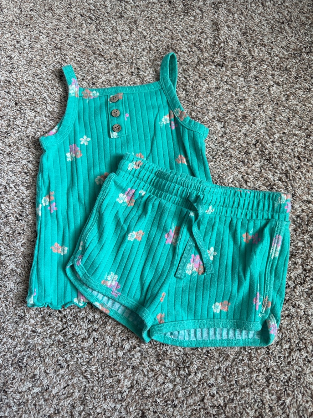 CAT & JACK TODDLER GIRL TANK TOP AND SHORT TWO-PIECE SET